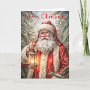 Tarjeta Festiva Santa Claus vintage