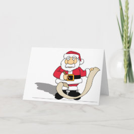 Tarjeta Festiva Santa con lista