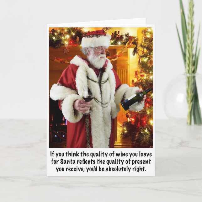 Tarjeta Festiva Santa Connoisseur del Vino (Anverso)