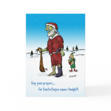 Santa Corpse Zombie Holiday Card