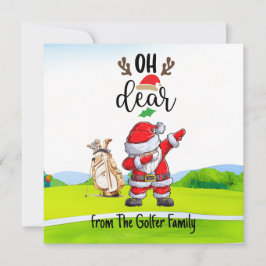 Tarjeta Festiva Santa Dabbing para Navidades Oh Querido