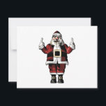 Tarjeta Festiva Santa dando el dedo<br><div class="desc">Santa haciendo el saludo de los dos dedos</div>