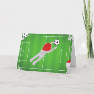 Tarjeta Festiva santa de fútbol