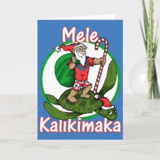 Tarjeta Festiva Santa de Hawái