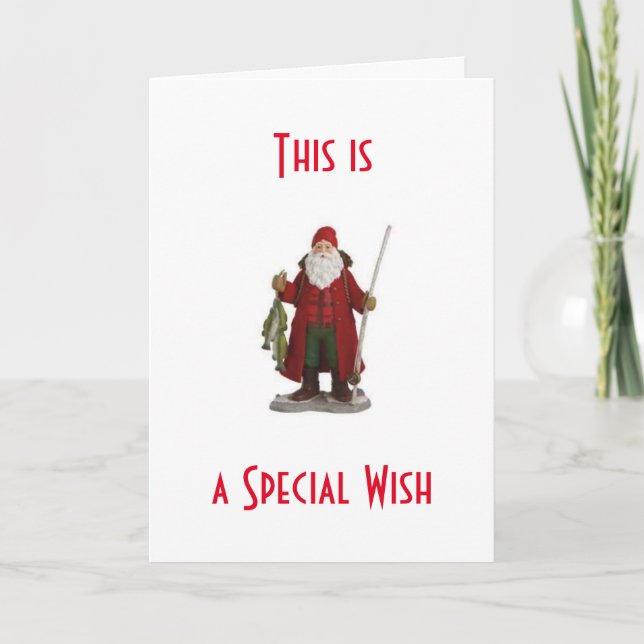 TARJETA FESTIVA SANTA DICE ***MANTENGAMOS EL REEL** PARA EL DESEO  (Anverso)