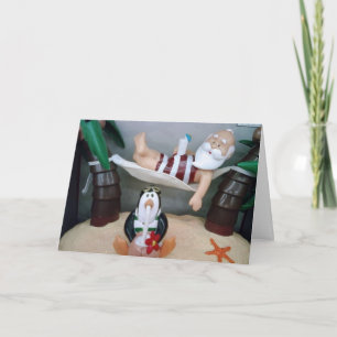 TARJETA FESTIVA SANTA DICE NAVIDADES DE "RELAX AND DISFRUTE"