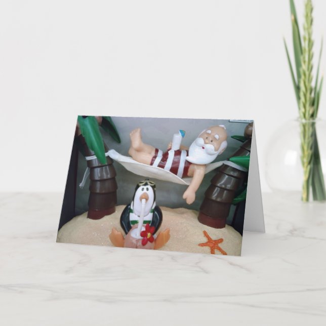 TARJETA FESTIVA SANTA DICE NAVIDADES DE "RELAX AND DISFRUTE" (Anverso)