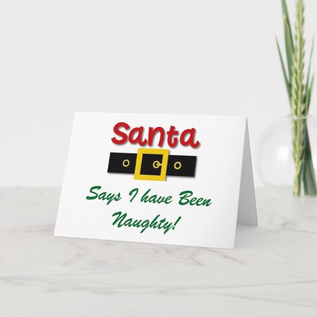 TARJETA FESTIVA SANTA DICE QUE HE SIDO NAVIDADES "PESADOS" (Anverso)