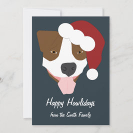 Tarjeta Festiva Santa Dog - Personalizable