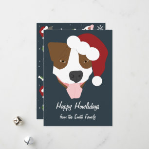 Tarjeta Festiva Santa Dog - Personalizable