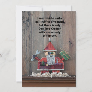 Tarjeta Festiva Santa el constructor