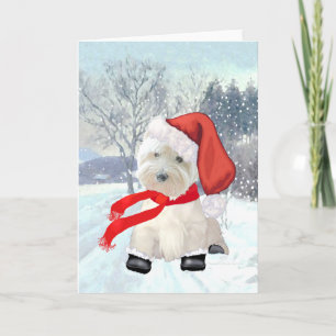 Tarjeta Festiva Santa en Botas
