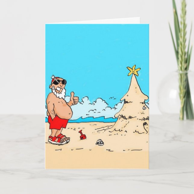 Tarjeta Festiva Santa en California (Anverso)