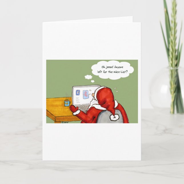 Tarjeta Festiva Santa en Facebook (Anverso)