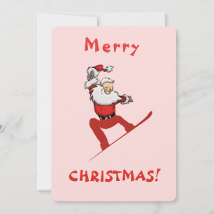Tarjeta Festiva Santa en monopatín