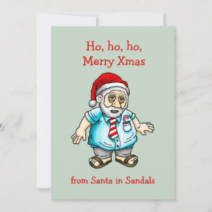 Tarjeta Festiva Santa en Sandalias