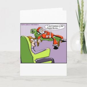 Tarjeta Festiva Santa En Terapia Graciosos Navidades Regalos Y Tés