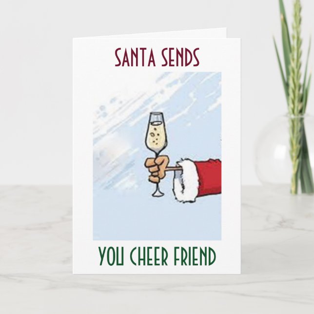 TARJETA FESTIVA SANTA ENVÍA A CHEER **A TU AMIGO** (Anverso)