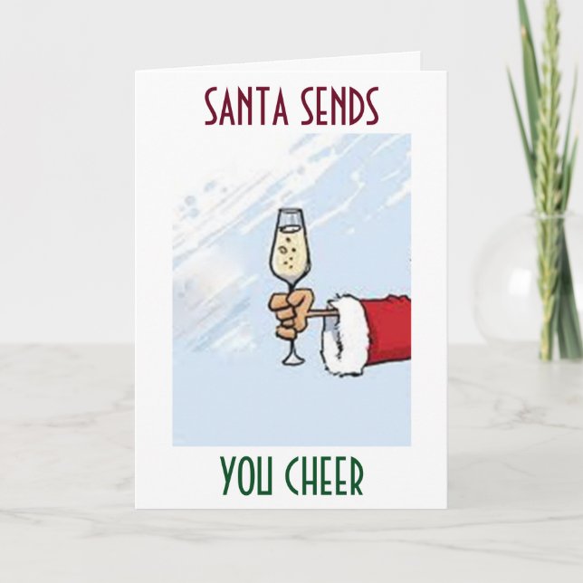 TARJETA FESTIVA SANTA ENVÍA MÁS AGUA A LA HORA DE LOS NAVIDADES AL (Anverso)