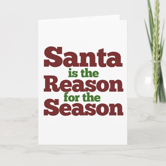 Tarjeta Festiva Santa es la razón de la temporada (Anverso)