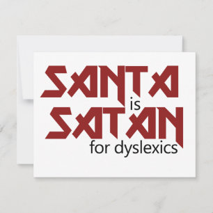 Tarjeta Festiva Santa es Satanás