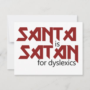 Tarjeta Festiva Santa es Satanás