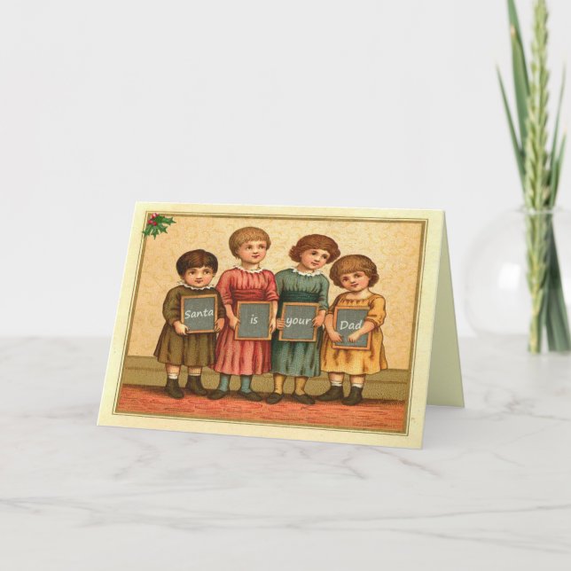 Tarjeta Festiva Santa es tu padre (Anverso)