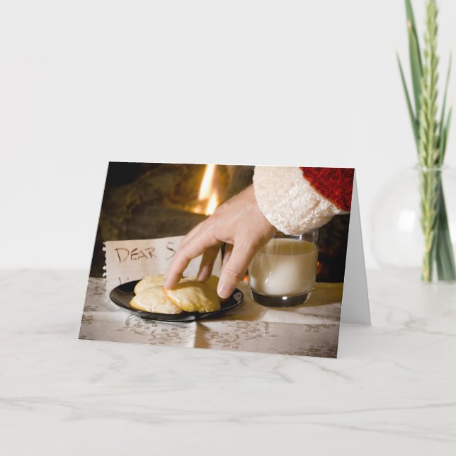 Tarjeta Festiva Santa está aquí (Anverso)