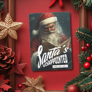 Tarjeta Festiva Santa está decepcionado y yo también  Divertido Sa