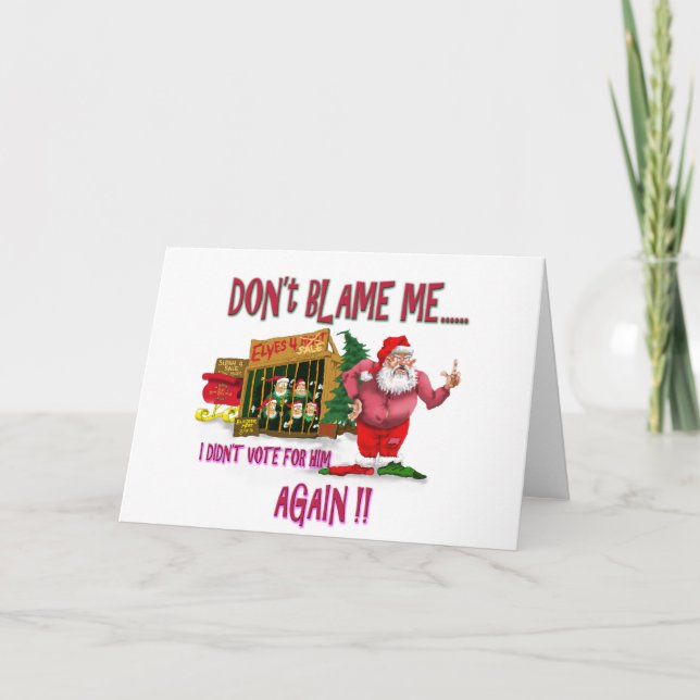 Tarjeta Festiva Santa está en el chiste 2012 de la elección de la (Anverso)