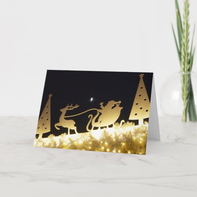 Tarjeta Festiva Santa está viniendo ...... (Tarjeta) (Anverso)