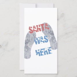 Tarjeta Festiva Santa estaba aquí