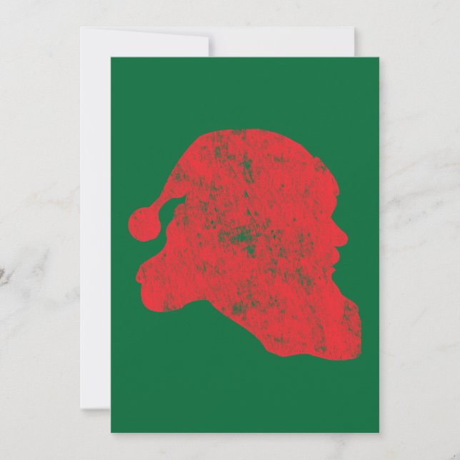 Tarjeta Festiva Santa (estilo retro Letterpress) (Anverso)