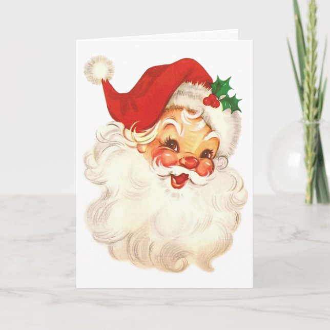 Tarjeta Festiva santa face vintage (Anverso)