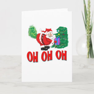 Tarjeta Festiva santa farted