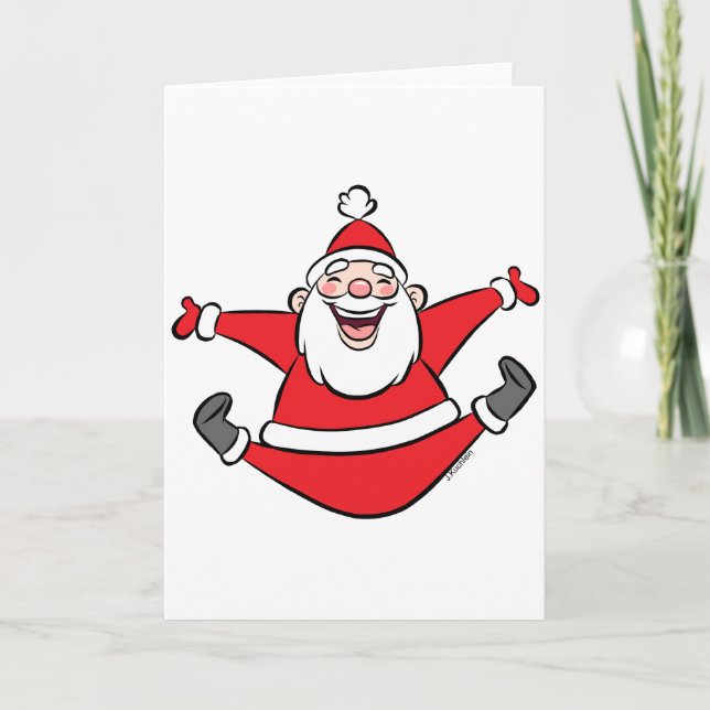 Tarjeta Festiva Santa feliz (Anverso)