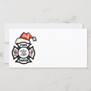 Tarjeta Festiva Santa Firefighter