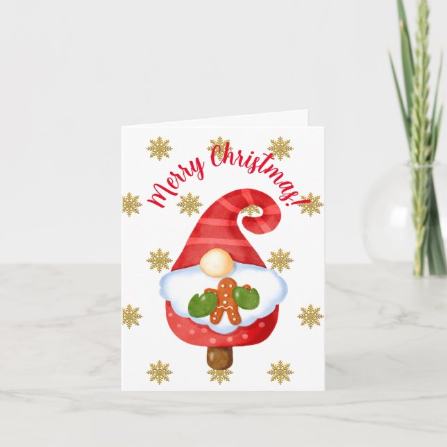 Tarjeta Festiva Santa Gnome   (Anverso)