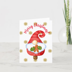 Tarjeta Festiva Santa Gnome  