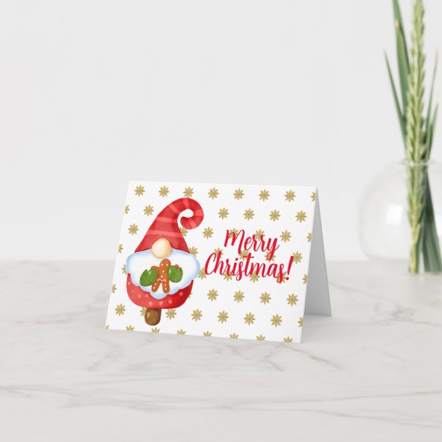 Tarjeta Festiva Santa Gnome  (Anverso)