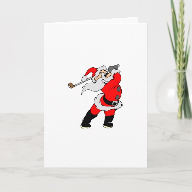Tarjeta Festiva Santa Golfing (Anverso)