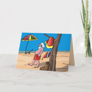 Tarjeta Festiva Santa golpea la playa