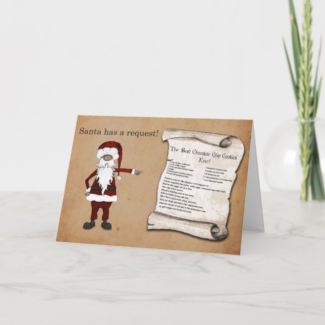 Tarjeta Festiva Santa has a Request! (Anverso)