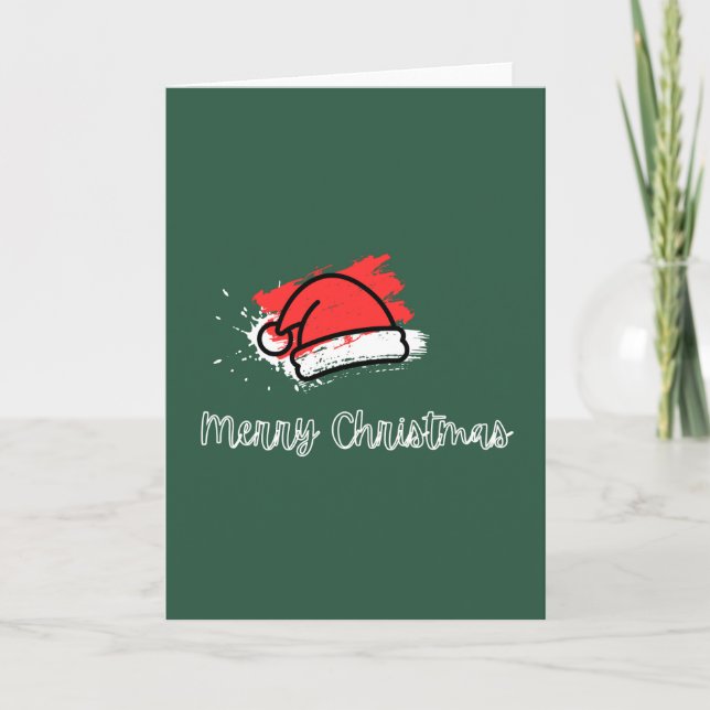 Tarjeta Festiva Santa Hat (Anverso)