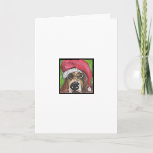 Tarjeta Festiva Santa Hound (Anverso)
