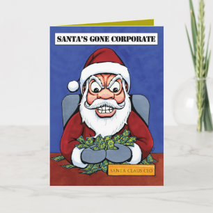 Tarjeta Festiva ¡Santa ido corporativo!
