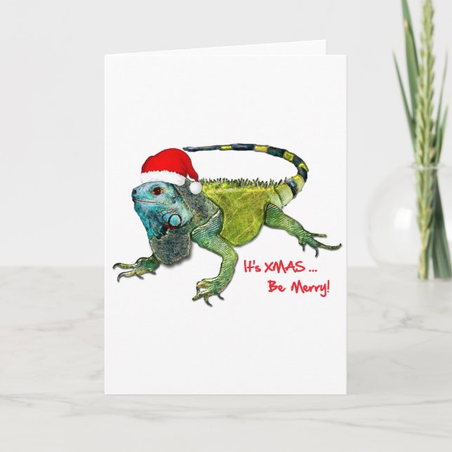 Tarjeta Festiva Santa Iguana (Anverso)