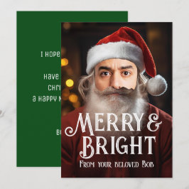 Tarjeta Festiva ¡Santa Instantáneo! Solo agrega tu cara divertida.