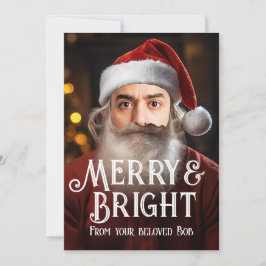Tarjeta Festiva ¡Santa Instante! Solo añade tu cara graciosa.