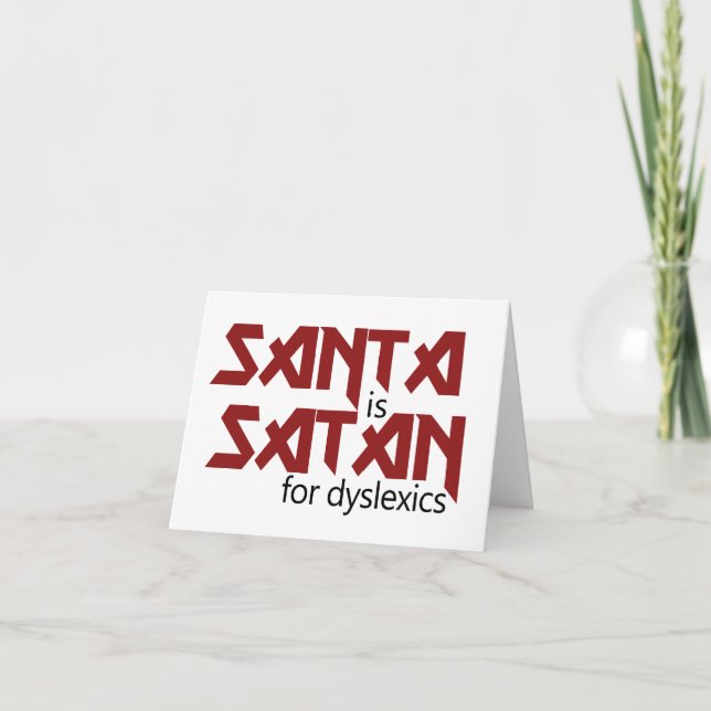 Tarjeta Festiva Santa is Satan (Anverso)